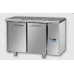 2 doors Stainless Steel GN 1/1 Refrigerated Counter with Granite working top, designed for Normal Temperature remote condensing unit , Tecnodom TF02EKOSGGRA