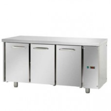 3 doors Stainless Steel GN 1/1 Refrigerated Counter designed for Normal Temperature remote condensing unit , Tecnodom TF03EKOSG