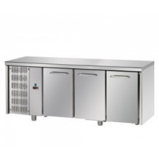 3 doors Stainless Steel GN 1/1 Refrigerated Counter with unit on the left side, Tecnodom TF03EKOGNSX