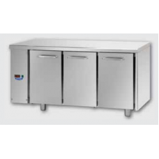 Морозильный стол, GN 1/1 из нержавеющей стали с 3 дверьми, предназначенный для выносного конденсатора нормальной температуры, с соединениями на левой стороне,Tecnodom TF03EKOSGSX