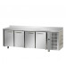 4 doors Stainless Steel GN 1/1 Refrigerated Counter with 100 mm rear riser working top, Tecnodom TF04EKOGNAL