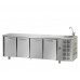 4 doors Stainless Steel GN 1/1 Refrigerated Counter with complete sink , Tecnodom TF04EKOGNL