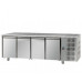 4 doors Stainless Steel GN 1/1 Refrigerated Counter with Granite working top, Tecnodom TF04EKOGNGRA