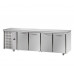 4 doors Stainless Steel GN 1/1 Refrigerated Counter with unit on the left side, Tecnodom TF04EKOGNSX