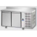 Masă frigorifică, din otel inoxidabil, MID GN 1/1, cu 2 uși, cu suprafață de lucru 100 mm și plintă, Tecnodom TF02MIDGNAL