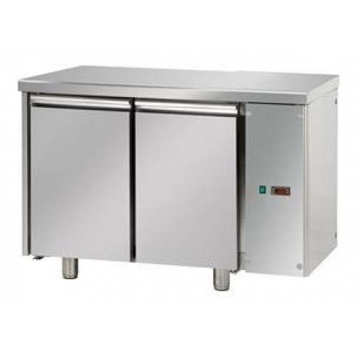 2 doors Stainless Steel GN 1/1 Refrigerated Counter designed for Normal Temperature remote condensing unit, Tecnodom TF02MIDSG