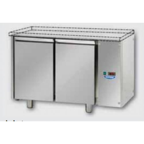 Морозильный стол, MID GN 1/1 из нержавеющей стали с 2 дверьми,  без столешницы, предназначенный для выносного конденсатора нормальной температуры, Tecnodom TF02MIDSGSP