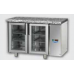 2 glass doors Stainless Steel GN 1/1 Refrigerated Counter with 1 Neon light and Granite working top, designed for Normal Temperature remote condensing unit , Tecnodom TF02MIDPVSGGRA