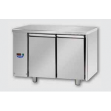2 doors Stainless Steel GN 1/1 Refrigerated Counter designed for Normal Temperature remote condensing unit, with connections on the left side, Tecnodom TF02MIDSGSX