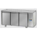 Морозильный стол, MID GN 1/1 из нержавеющей стали с 3 дверьми, без столешницы, предназначенный для выносного конденсатора нормальной температуры, Tecnodom TF03MIDSGSP