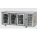 3 glass doors Stainless Steel GN 1/1 Refrigerated Counter with 2 Neon lights, without working top, Tecnodom TF03MIDPVSP