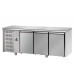 3 doors Stainless Steel GN 1/1 Refrigerated Counter with unit on the left side, Tecnodom TF03MIDGNSX