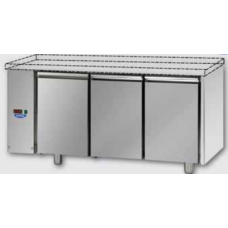 Морозильный стол, MID GN 1/1 из нержавеющей стали с 3 дверьми, без столешницы, предназначенный для выносного конденсатора нормальной температуры, Tecnodom TF03MIDSGSPSX