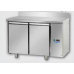 2 doors Stainless Steel GN 1/1 Refrigerated Counter with 100 mm rear riser working top, designed for Low Temperature remote condensing unitorking top, designed for Low Temperature remote condensing unit,  Tecnodom TF02MIDBTSGAL