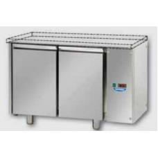 Masă frigorifică, din otel inoxidabil, MID GN 1/1, cu 2 uși, fără suprafață de lucru,  conceput pentru unitatea de condensare de la distanță, cu temperatură joasă, Tecnodom TF02MIDBTSGSP