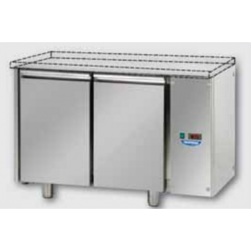 Морозильный стол, MID GN 1/1 из нержавеющей стали с дверьми, без столешницы, предназначенный для низкотемпературного выносного конденсатора, Tecnodom  TF02MIDBTSGSP