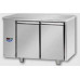 2 doors Stainless Steel GN 1/1 Refrigerated Counter designed for Low Temperature remote condensing unit, with con-nections on the left side, Tecnodom TF02MIDBTSGSX