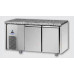 2 doors Low Temperature Stainless Steel GN 1/1 Refrigerated Counter with Granite working top and unit on the left side, Tecnodom TF02MIDBTSXGRA
