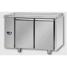 2 doors Stainless Steel GN 1/1 Refrigerated Counter without working top,designed for Low Temperature remote condensing unit, with connections on the left side, Tecnodom TF02MIDBTSGSPSX