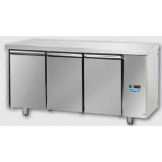 Masă frigorifică, din otel inoxidabil, MID GN 1/1, cu 3 uși, conceput pentru unitatea de condensare la temperatură scăzută, Tecnodom TF03MIDBTSG