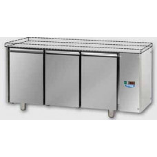 Masă frigorifică, din otel inoxidabil, MID GN 1/1, cu 3 uși, fără suprafață de lucru, conceput pentru unitatea de condensare la temperatură joasă, Tecnodom TF03MIDBTSGSP