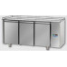 3 doors Stainless Steel GN 1/1 Refrigerated Counter without working top, designed for Low Temperature remote condensing  unit , Tecnodom TF03MIDBTSGSP