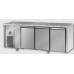 3 glass doors Low Temperature Stainless Steel GN 1/1 Refrigerated Counter with Granite working top and unit on the left side , Tecnodom TF03MIDBTSXGRA