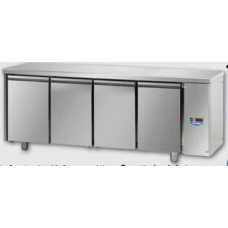 Masă frigorifică, din otel inoxidabil, MID GN 1/1, cu 4 uși, conceput pentru unitatea de condensare la temperatură joasă, Tecnodom TF04MIDBTSG