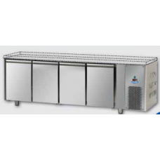 4 doors Low Temperature Stainless Steel GN 1/1 Refrigerated Counter without working top, Tecnodom TF04MIDBTSP