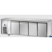 4 doors Low Temperature Stainless Steel GN 1/1 Refrigerated Counter with unit on the left side, Tecnodom TF04MIDBTSX
