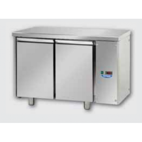 Masă frigorifică de patiserie, din otel inoxidabil, 600x400, cu 2 uși,destinat pentru unitatea de condensare la distanță, cu temepratură normală, Tecnodom TP02MIDSG