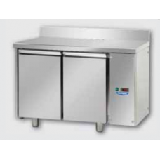 Кондитерский морозильный стол ,600x400, из нержавеющей стали с 2 дверьми, с столешницей 100 мм и бортиком, предназначенный для выносного конденсатора нормальной температуры, Tecnodom TP02MIDSGAL