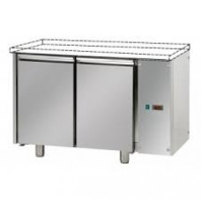 2 doors Stainless Steel 600x400 Refrigerated Pastry Counter,  without working top,designed for Normal Temperature remote condensing unit, Tecnodom TP02MIDSGSP