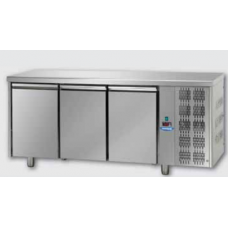 Masă frigorifică de patiserie, din otel inoxidabil, 600x400, cu 3 uși, Tecnodom TP03MID