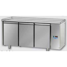 Кондитерский морозильный стол ,600x400, из нержавеющей стали с 3 дверьми, без столешницы, предназначенный для выносного конденсатора с нормальной температурой Tecnodom TP03MIDSGSP