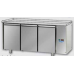 3 doors Stainless Steel 600x400 Refrigerated Pastry Counter, without working top,designed for Normal Temperature remote condensing unit , Tecnodom TP03MIDSGSP