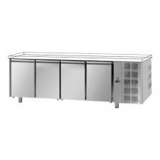 Masă frigorifică de patiserie, din otel inoxidabil, 600x400, cu 4 uși, fără suprafață de lucru, Tecnodom TP04MIDSP
