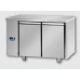 2 doors Stainless Steel 600x400 Refrigerated Pastry Counter designed for Normal Temperature remote condensing unit, with connections on the left side, Tecnodom TP02MIDSGSX