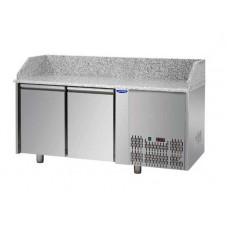 2 doors Refrigerated Pizza Counter GN1/1 with granite working top, Tecnodom PZ02EKOGN