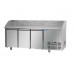 Masă frigorifică pentru pizza, , cu 3 uși, GN1/1, cu suprafață de lucru din granit, Tecnodom PZ03EKOGN