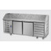 2 doors Refrigerated Pizza Counter GN 1/1 with 6 neutral drawers,  granite working top and unit on the left side , Tecnodom PZ03EKOC6SX