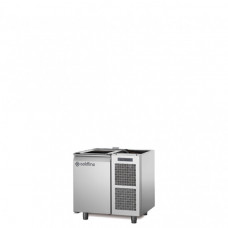 Masă frigorifică Saladetta pentru legume, GN1/1, cu unitate integrată , cu 1 ușă, fără suprafață de lucru, temp.-2°+8°C, Coldline TS09/1MD