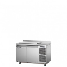 Refrigerated Counter Saladette GN1/1, 2 doors ,with top and splashback, with integrated unit,  temp -2°+8°C, Coldline TA13/1MD