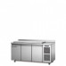 Refrigerated Counter Saladette GN1/1, 3 doors ,with top and splashback, with integrated unit,  temp -2°+8°C, Coldline TA17/1MD