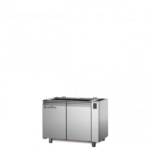 Refrigerated Counter Saladette GN1/1, 2 doors ,without top , with remote unit, temp -2°+8°C, Coldline TS13/1MDR
