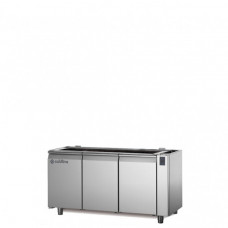 Refrigerated Counter Saladette GN1/1, 3 doors ,without top , with remote unit, temp -2°+8°C, Coldline TS17/1MDR