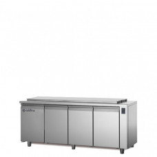 Холодильный стол Саладетта, GN1/1, c 4 дверьми, c столешницей, без бортика, с выносным агрегатом, темп. -2°+8°C, Coldline TP21/1MDR