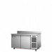 Холодильный стол кондитерский, EN60×40, c 2 дверьми,c столешницей и c бортиком, с встроенным агрегатом, темп. -2°+8°C, Coldline TA13/1MJ
