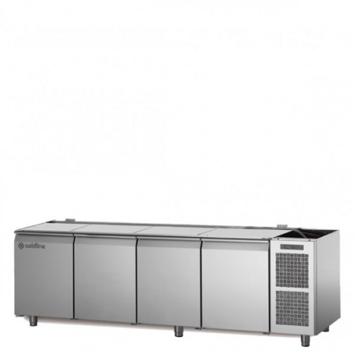 Refrigerated Counter Pastry EN60×40, 4 doors ,without top, with integrated unit, temp -2°+8°C, Coldline TS21/1MJ