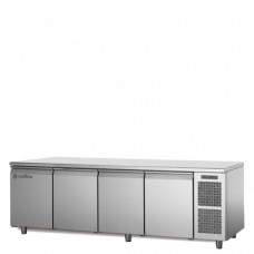 Холодильный стол кондитерский, EN60×40, c 4 дверьми, со столешницей,без борта, с встроенным агрегатом, темп. -2°+8°C, Coldline TP21/1MJ